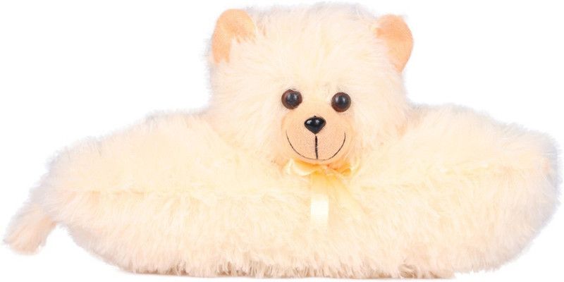ULTRA Polyester Fibre Foldable Cat Throw Pillow Pack of 1  (Cream)