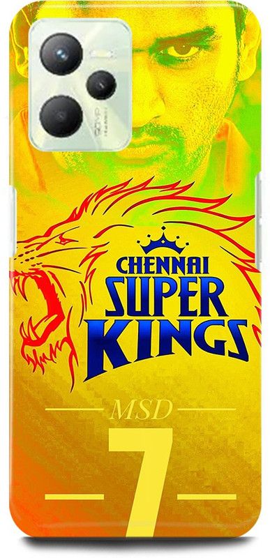 play fast Back Cover for Realme C35, RMX3511 MS, DHONI, MAHENDER, SINGH, DHONI, CSK  (Yellow, Hard Case)