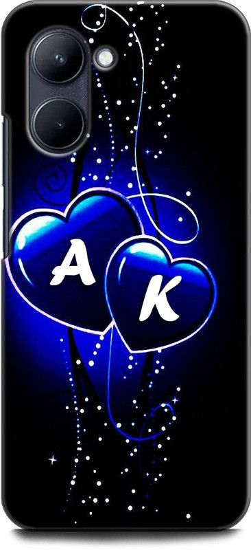 WallCraft Back Cover for Realme C33, RMX3624 A K, A LOVES K, NAME, ALPHABET, AK LOVE, HART, BLUE  (Multicolor, Dual Protection, Pack of: 1)