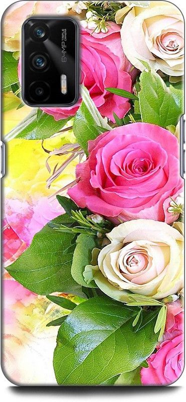 Wall Art Back Cover for Realme X7 Max (5G) RED ROCE, ROSES, FLOWERS, NATURE, ABSTRACT, TEXTURE  (Multicolor, Dual Protection, Pack of: 1)