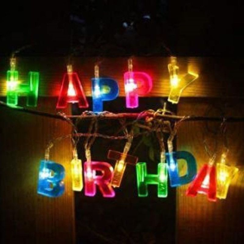 Smartcraft multicolor Colorful Happy Birthday Light Battery Operated