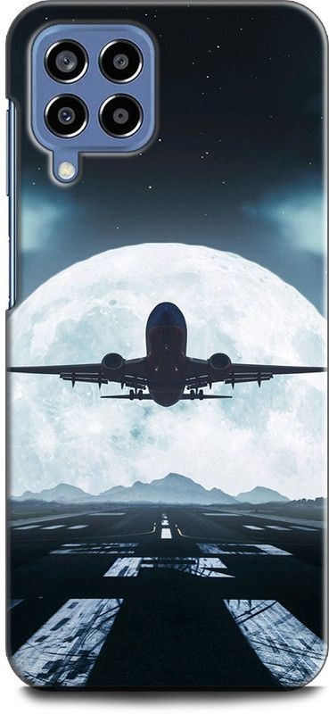 WallCraft Back Cover for SAMSUNG Galaxy M53 5G AIRPLANE, JET, MOON, DARK, BEAUTIFULL, SKY  (Multicolor, Dual Protection, Pack of: 1)