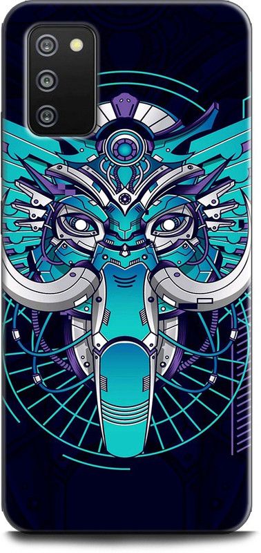 Afterglow Back Cover for SAMSUNG Galaxy M02s ELEPHANT, ROBOT, HEAD TUSKS, ART, COLORFUL  (Multicolor, Shock Proof, Pack of: 1)