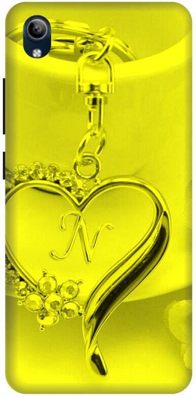 PHONE WALEY.COM Back Cover for VIVO Y91i , VIVO 1820 ,N letter,N name N word , Printed Back Cover  (Yellow, Hard Case, Pack of: 1)