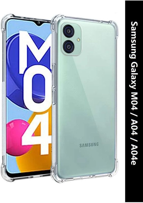 INFINITYWORLD Back Cover for SAMSUNG Galaxy M04, SAMSUNG Galaxy A04, SAMSUNG Galaxy A04e  (Transparent, Shock Proof, Silicon, Pack of: 1)