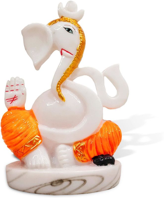 Uniqon Polyresin Lord Om Ganesha/Ganpati/Vinayaka Idol Statue Spiritual Decorative Showpiece - 12.5 cm  (Polyresin, Multicolor)