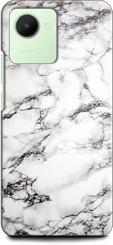 WallCraft Back Cover for Realme C30, RMX3581 MARBLE, BLACK AND WHITE, ABSTRACT, TEXTURE  (Multicolor, Dual Protection, Pack of: 1)