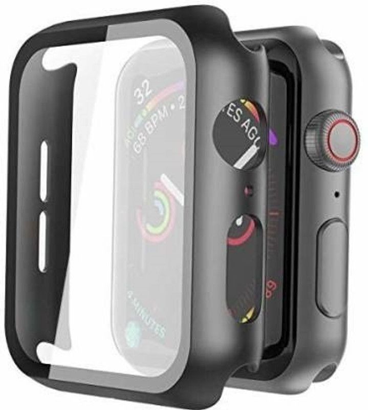 JBJ Bumper Case for Apple iwatch 40mm Series 2 Hard Bumper With Built-in Tempered Glass Watch Case Defense Edge  (Black, Transparent, Grip Case, Pack of: 1)