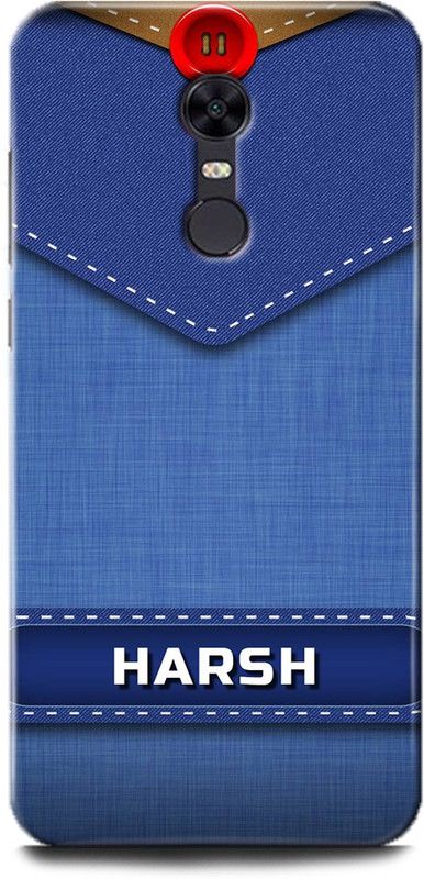 WallCraft Back Cover for Redmi Note 5 HARSH NAME, H LETTER, BLUE, JEANS, ALPHABET, DESIGN  (Multicolor, Dual Protection, Pack of: 1)