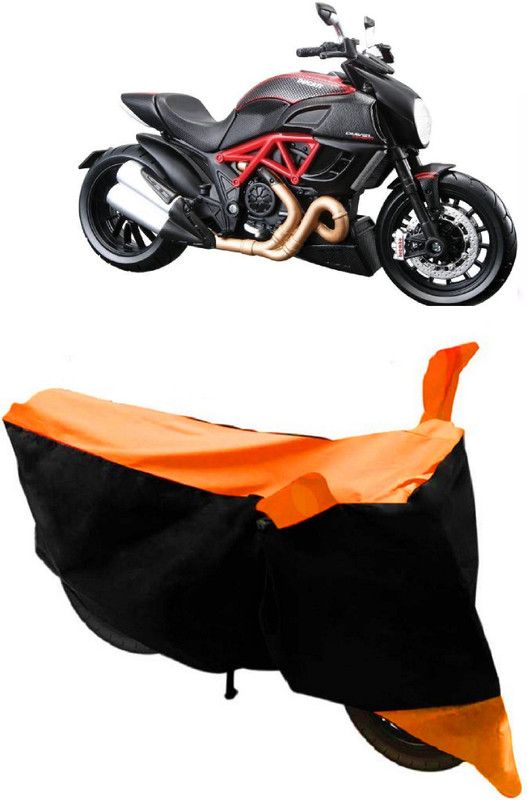 SHIVRAT Two Wheeler Cover for Ducati  (Diavel, Orange, Black)