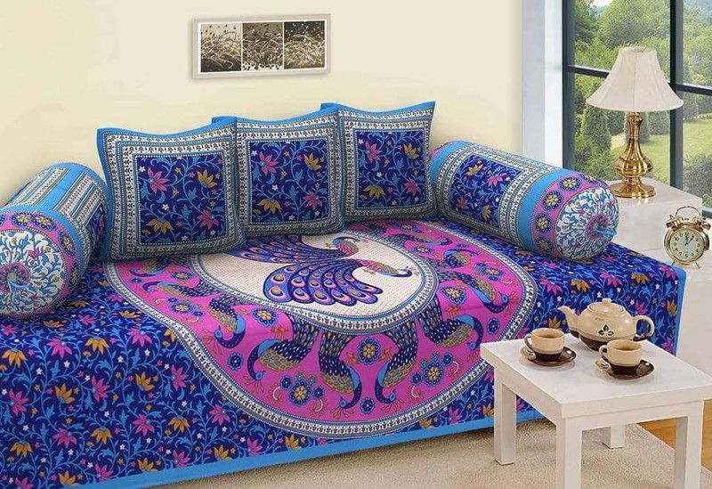 ARAMIDA Cotton Animal Diwan Set  (Multicolor)