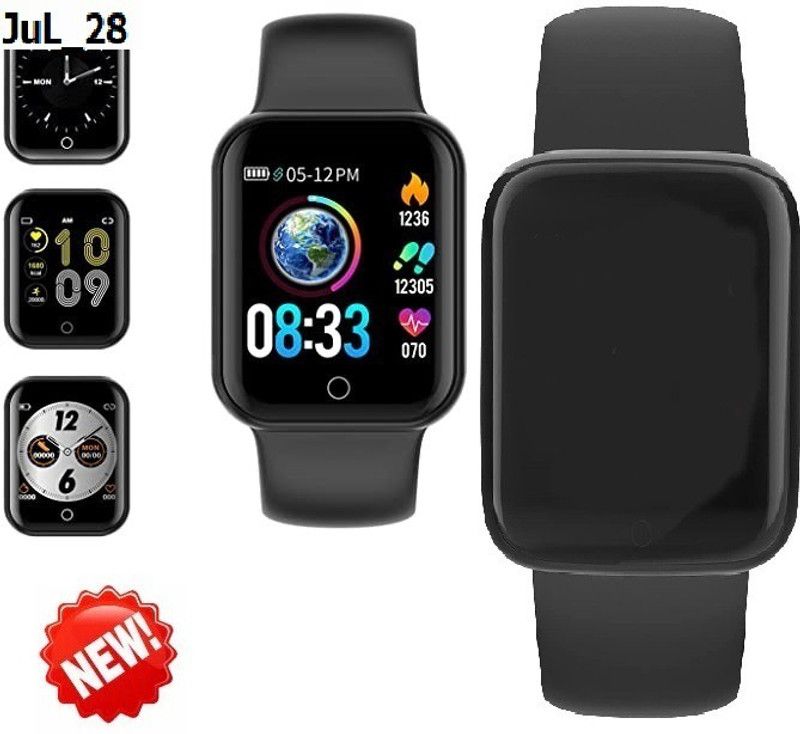Bashaam S290 (D20) PRO MULTI SPORTS HEART RATE SMART WATCH BLACK(PACK OF 1) Smartwatch  (Black Strap, free)