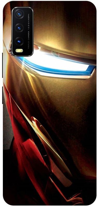 DBR SAFE Back Cover for vivo Y20, V2029, IRON, MAN, MASK, AVENGER, AVENGERS  (Red, Hard Case, Pack of: 1)
