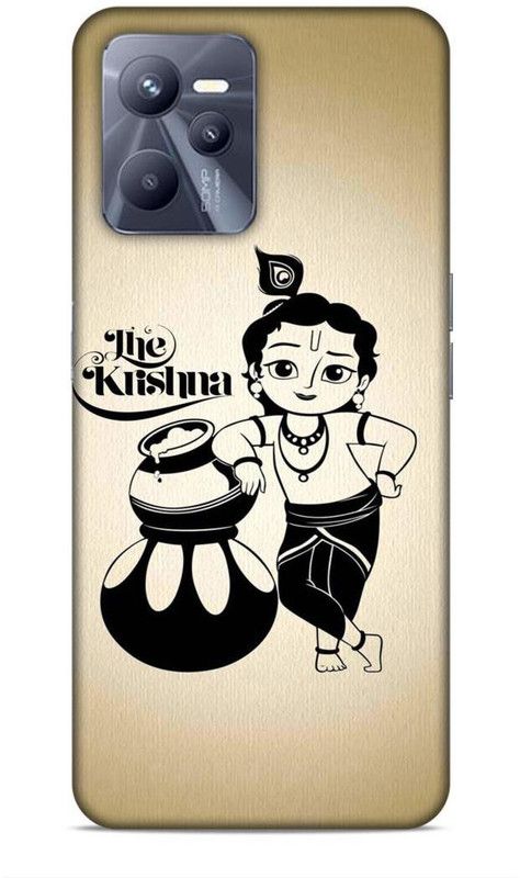 Printabulous Back Cover for Realme C35  (Black, Beige, Waterproof)