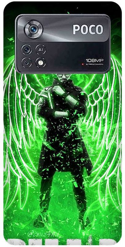 FRONK Back Cover for POCO X4 Pro 5G, FREE, FIRE, GAME, TEAM  (Green, Hard Case, Pack of: 1)