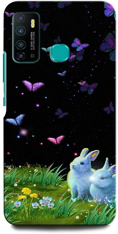GRAFIQE Back Cover for Infinix Hot 9 Pro BUTTERFLY, BEAUTIFUL BUTTERFLIES, NATURE, RABBIT  (Multicolor, Shock Proof, Pack of: 1)