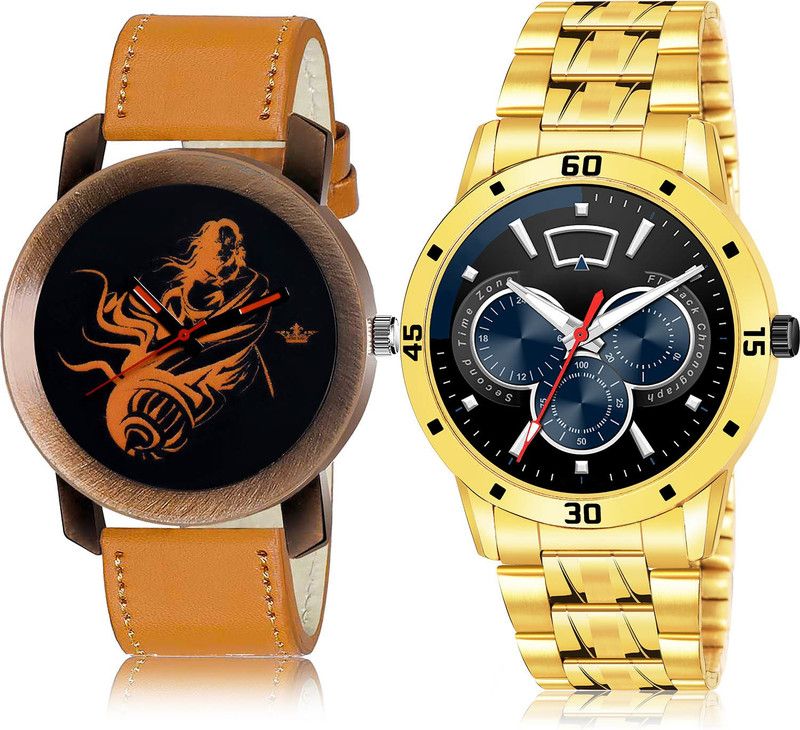 Analog Watch - For Men Treading High Quality 2 Watch Combo For Boys And Men - BL46.64-(61-S-21)