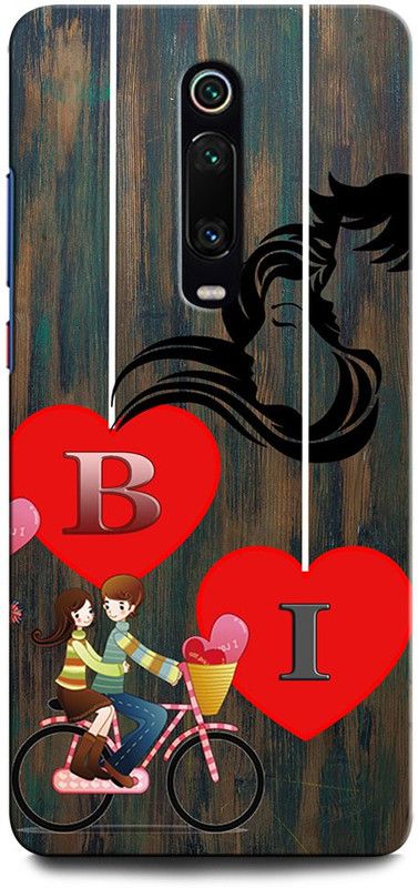 ORBIQE Back Cover for Redmi K20 BI, B LOVE I, I LOVE B, B LETTER, I LETTER, BI NAME  (Multicolor, Hard Case, Pack of: 1)