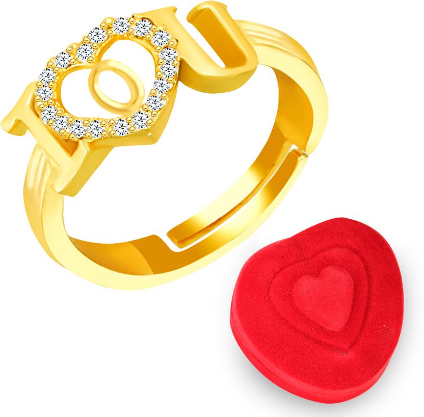 Brass, Copper, Crystal, Stone, Alloy, Metal Cubic Zirconia, Diamond, Zircon, Crystal Platinum, Rhodium, Gold Plated Ring Set