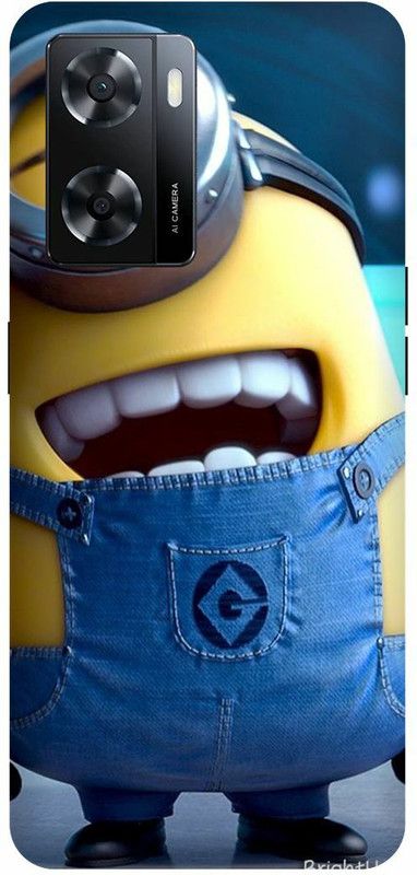 Dimora Back Cover for OPPO A57, MINIONS CARTOONS EMOJIFUNNY MINIONS COMIC  (Yellow, Hard Case, Pack of: 1)