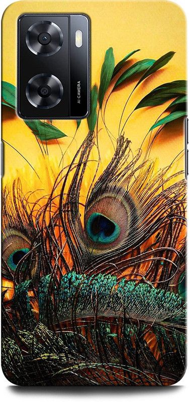 ORBIQE Back Cover for OPPO A57 New MOR PANKH, PEACOCK FEATHER, GREEN, TEXTURE  (Multicolor, Hard Case, Pack of: 1)