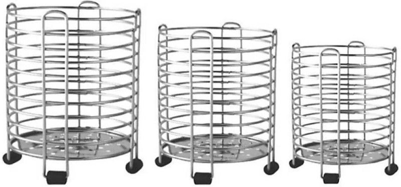 D S SET OF 3 STAINLESS STEEL CUTLERY HOLDER Spoon Rack