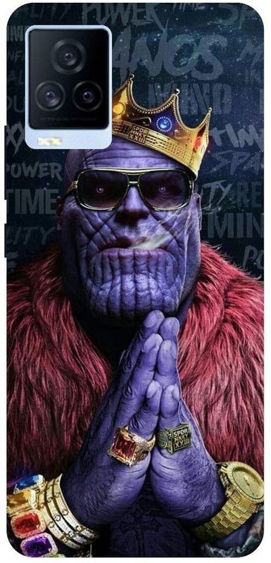 THE NARAYANA COLLECTIONS Back Cover for IQOO 7- V2049A-THANOS,FUNKY,FUNNY,VILLEN,AVENGERS  (Multicolor, Hard Case, Pack of: 1)