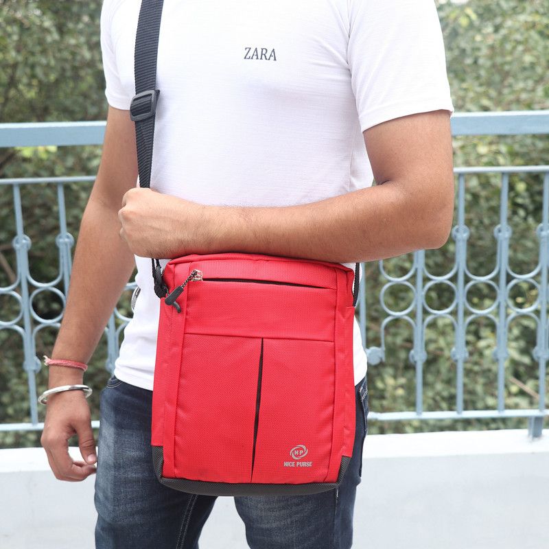 SANWARNA Unisex Sling Bag With Adjustable Strap,15L Capacity With Foam Comfort Sling Bag  (Red, 15 L)