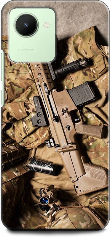 WallCraft Back Cover for Realme C30s, RMX3690 GUN, PISTOL, ARMY, WEAPON, REVOLVER, MILITARY  (Multicolor, Dual Protection, Pack of: 1)