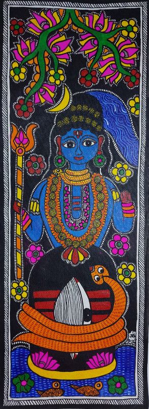 Protech Oil 9 inch x 39 inch Painting  (Without Frame)