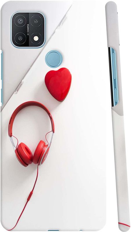 GS PANDA COLLECTIONS Back Cover for OPPO A15  (Red, White, Pack of: 1)