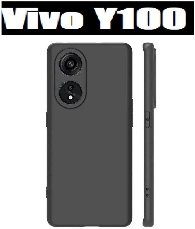O2MG Back Cover for Vivo Y100 5G, Vivo Y100  (Black, Shock Proof, Pack of: 1)