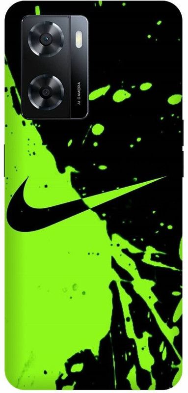 Dimora Back Cover for OPPO A 57e, NIKE LOGO EMBLEM JUSTDOIT SIGNSYMBOL  (Green, Hard Case, Pack of: 1)