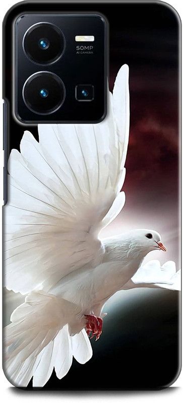 WallCraft Back Cover for Vivo Y35, V2205 PIGEON, DOVES, PARROT,COLURFULL BIRD, KINGFISHER, PINK  (Multicolor, Dual Protection, Pack of: 1)