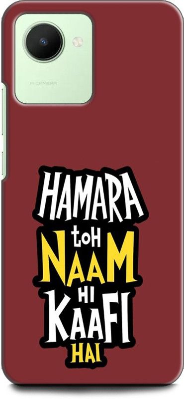 WallCraft Back Cover for Realme Narzo 50i Prime, RMX3506 HAMARA TOH NAAM HI KAAFI HAI, QUOTES, POSITIVE  (Multicolor, Dual Protection, Pack of: 1)