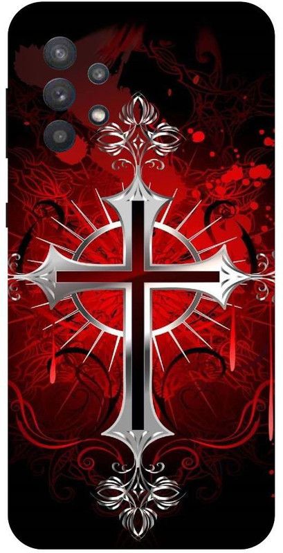 THE NARAYANA COLLECTIONS Back Cover for SAMSUNG GALAXY A32-JESUS,EMBLEM,SIGN,CROSS  (Multicolor, Hard Case, Pack of: 1)