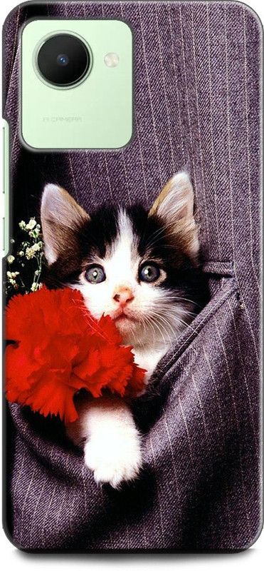 WallCraft Back Cover for Realme C30, RMX3581 CAT, CUTE CATE, LITTILE CAT, FUNNY CAT  (Multicolor, Dual Protection, Pack of: 1)