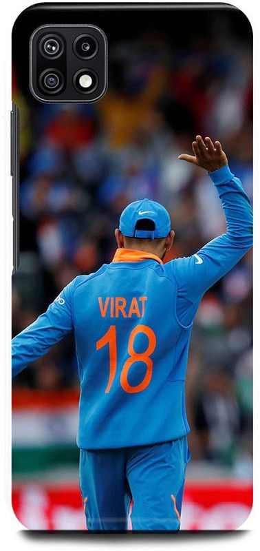 FUGGA Back Cover for SAMSUNG Galaxy A22 5G, VIRAT, KOHLI, INDIAN, PLAYER, RCB, PLAYER  (Blue, Hard Case)