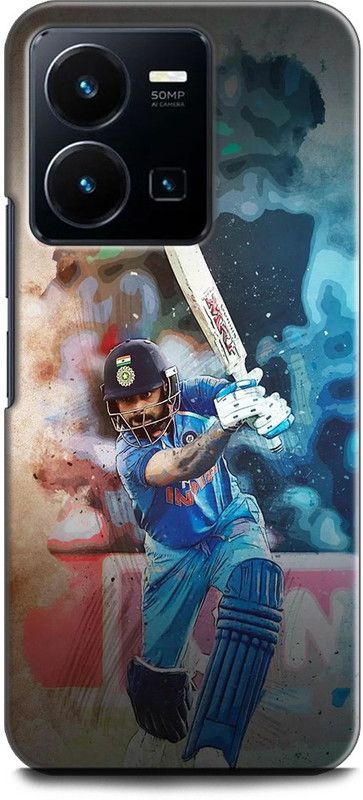 WallCraft Back Cover for Vivo Y35, V2205 VIRAT KOHLI, PLAYER, CRICKETER, SPORTS, INDIAN JERSEY  (Multicolor, Dual Protection, Pack of: 1)