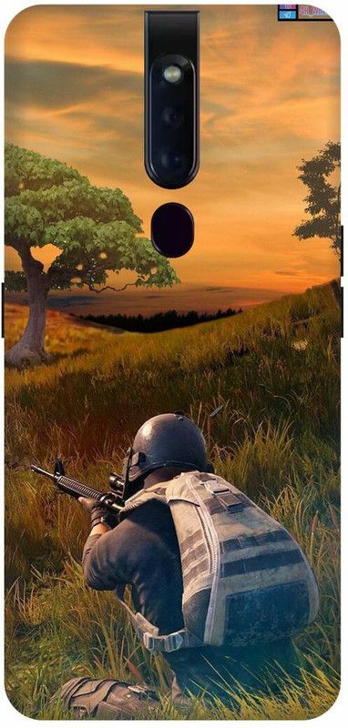 JUGGA Back Cover for OPPO F11 Pro, CPH1969, PUBG, GAME, PLAYER, HEADSHOOT  (Blue, Hard Case, Pack of: 1)