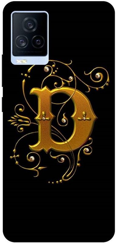 THE NARAYANA COLLECTIONS Back Cover for IQOO 7- V2049A-D,NAME,LATTER,ALPHABET,GOLDEN  (Multicolor, Hard Case, Pack of: 1)