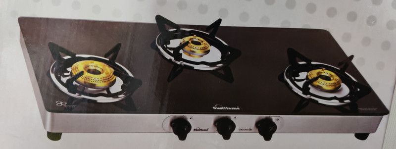 Sunflame Glass Manual Gas Stove  (3 Burners)