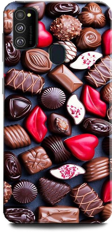 WallCraft Back Cover for Samsung Galaxy M21 CHOCOLATE, CANDY, LOVE, HEART  (Multicolor, Dual Protection, Pack of: 1)