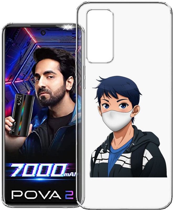 HANIRY Back Cover for Tecno Pova  (Multicolor, Flexible, Silicon, Pack of: 1)