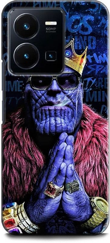 WallCraft Back Cover for Vivo Y35, V2205 THANOS, FUNNY, MARVEL, COMIC, AVENGERS  (Multicolor, Dual Protection, Pack of: 1)