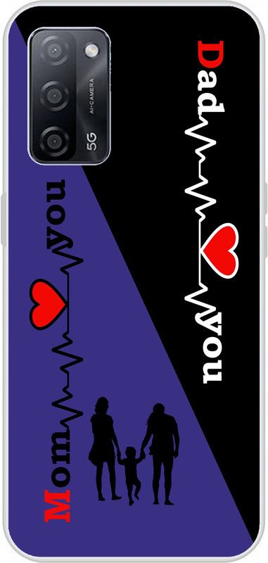 Dreamcase Back Cover for OPPO A53s 5G  (Black, Blue, Silicon, Pack of: 1)