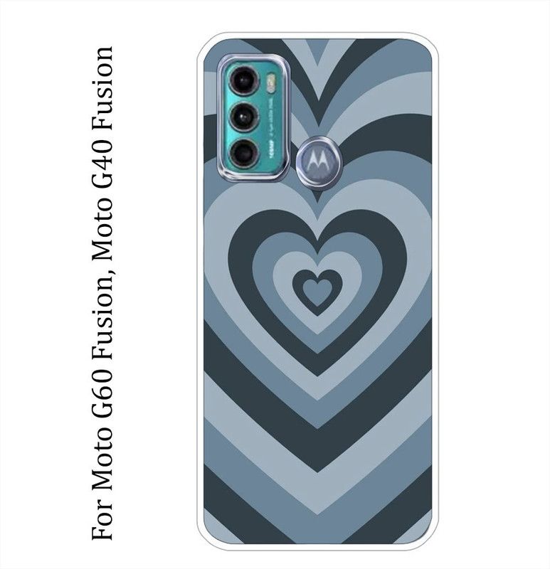 BeauCase Back Cover for Moto G60 Fusion, Moto G40 Fusion  (Blue, Grip Case, Silicon, Pack of: 1)