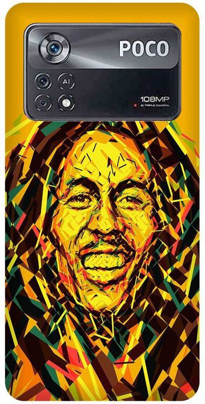 FRONK Back Cover for POCO X4 Pro 5G, BOB, MARLEY, SINGER, MUSIC, JAMAICAN, SINGER  (Yellow, Hard Case, Pack of: 1)