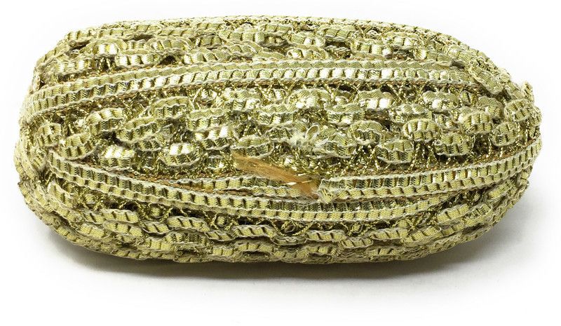 Inhika 9 Meters Lace Border Material, Gota Patti , Polyester Fabric (2 cm Wide, Yellow Gold) for saree dupatta lehenga blouse Lace Reel  (Pack of 1)