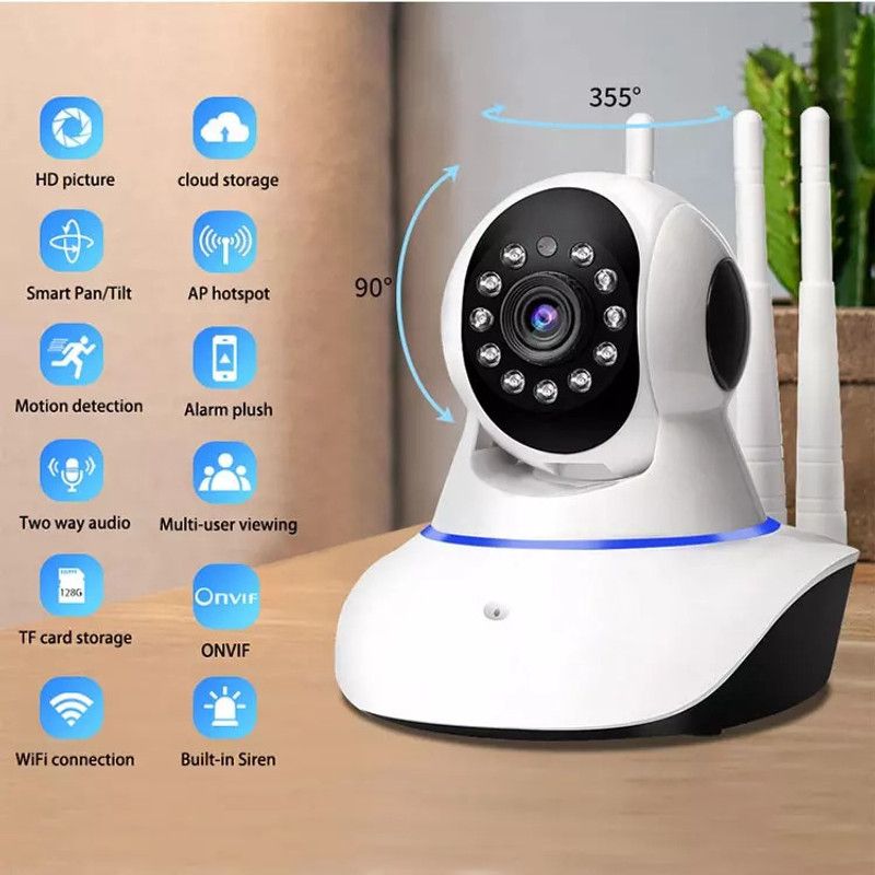 AVOIHS Wifi HD CCTV Camera Wireless Infrared HD 1080P Night Vision 360° View Security Camera  (64 GB, 1 Channel)